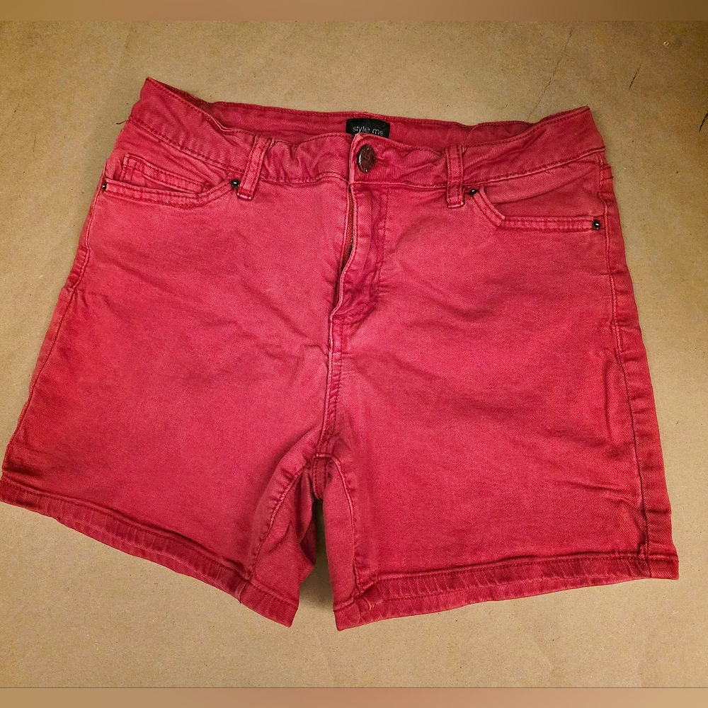 Style & Co. Red Youth Jean Shorts